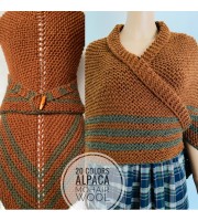 Brown Outlander rent shawl Claire Fraser knit shoulder wrap brown alpaca triangle shawl sontag shawl anniversary gift wife mom