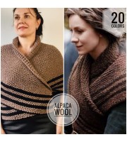 Outlander Inspired Claire Shawl Wool Triangle Shawl Alpaca sontag shawl Knit warm shoulder