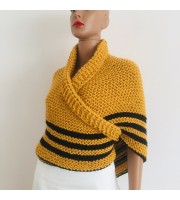 Triangle outlander shawl yellow alpaca wool shawl sontag celtic shawl Carolina Shawl knit shoulder wrap anniversary gift for here mom wife outlander costume