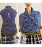 Outlander shawl Carolina Shawl alpaca knit shoulder wrap Inspired Claire blue wool triangle shawl scottish wedding shawl outlander gifts