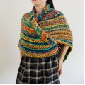 Rainbow Outlander Claire rent shawl orange fall wool triangle shawl halloween knit shoulder wrap mohair celtic shawl Inspired Carolina shawl