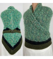 Outlander Claire rent shawl celtic shawl light green triangle alpaca wool shawl knit shoulder wrap sontag winter shawl inspired Carolina Shawl