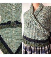 Outlander shawl knit wrap Claire rent shawl winter celtic shawl sontag green triangle alpaca wool shawl Outlander inspired Carolina Shawl