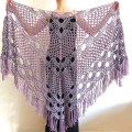 Lilac bridal shawl wool triangle shawl fringe bridesmaid shawl wedding cape bride shawl winter bridal wrap wedding dress shawl bridal cape