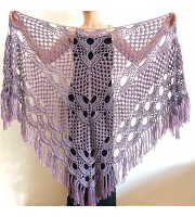 Lilac bridal shawl wool triangle shawl fringe bridesmaid shawl wedding cape bride shawl winter bridal wrap wedding dress shawl bridal cape