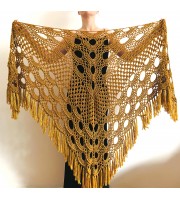 GOLD bridal wrap Bridal shawl Wedding shawl Wedding wrap Bridal cape Wedding cover up Bride shawl Fuzzy shawl Triangle Shawl Fringe