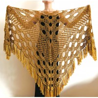 GOLD bridal wrap Bridal shawl Wedding shawl Wedding wrap Bridal cape Wedding cover up Bride shawl Fuzzy shawl Triangle Shawl Fringe