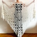 Ivory Bridal cover up, White winter Wedding Shawl, Bridesmaid shawl Burgundy bride shawl, Evening Fuzzy shawl wrap Triangle Shawl Fringe