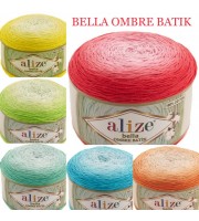 Alize BELLA OMBRE BATIK Yarn 250 gr 100 Organic Cotton Yarn knitting yarn, Crochet vegan yarn Soft Gradient yarn Summer Baby amigurumi yarn