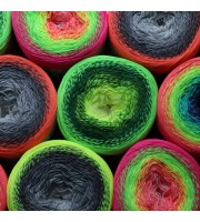 YARNART FLOWERS VIVID 250 grams-1000 meter Gradient Cotton Yarn Rainbow Knitting Yarn Crochet Cotton Organic Soft Yarn