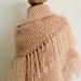 Champagne triangle wool shawl fringe mohair warm knit shoulder wrap winter crochet plus size bridal shawl large pashmina anniversary gift