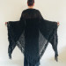Emerald Wedding Bridal Shawl With Fringe Green Triangle Bride Shoulder Wrap Alpaca Wool Knit Scarf