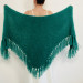 Pink Bride Shawl With Pin Brooch Fuzzy Knit Bridal Wrap Faux Fur Triangle Wedding Scarf
