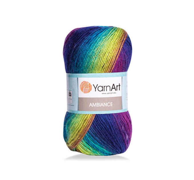 Rainbow Gradient Wool Yarn 100 g 250 meters YarnArt AMBIANCE Multicolor Wool  yarn for crochet Shawl Scarf yarn magic soft color choice yarn