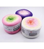 YARNART ROSEGARDEN 250 grams-1000 meter Gradient Cotton Yarn Rainbow Knitting Yarn Crochet Cotton Organic Soft Yarn