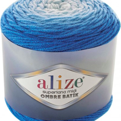 SUPERLANA MIDI OMBRE Batik Alize Yarn Wool Yarn Gradient Yarn Acrylic Wool Multicolor Yarn Rainbow Yarn Crochet Poncho Crochet Yarn