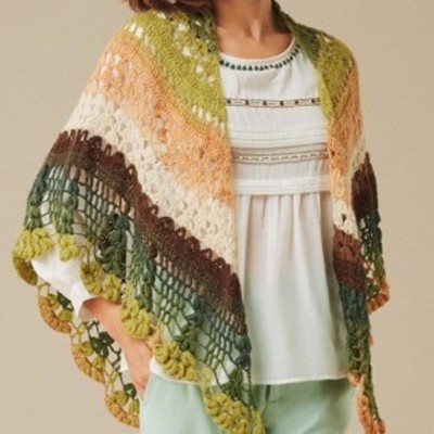 Crochet shawl pattern Lace knitting
