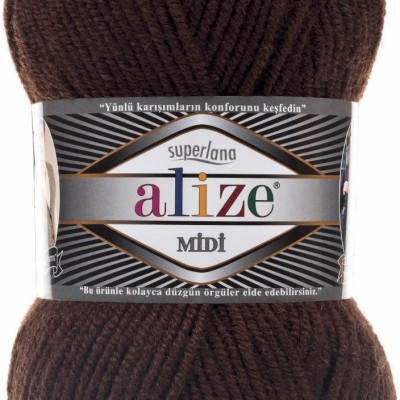 ALIZE SUPERLANA MIDI Yarn Wool Yarn Multicolor Yarn Acrylic Wool Crochet Yarn Knitting Yarn Crochet Sweater Poncho