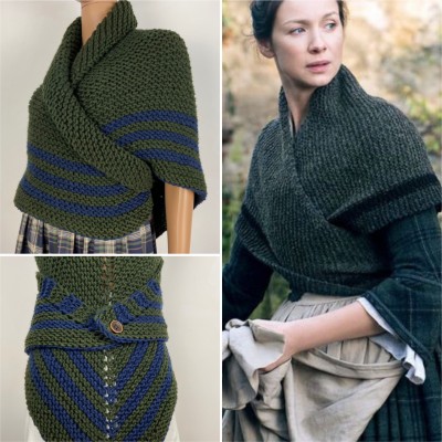 Outlander rent Claire shawl knit shoulder wrap sontag celtic shawl green triangle wool shawl Carolina Shawl Fraser's Ridge winter shawl