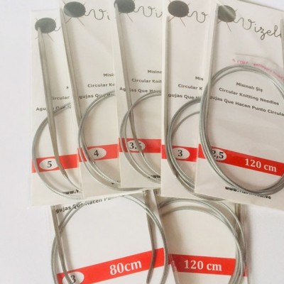 Circular Knitting Needles, Fixed Circular Tross in Silicone, All Lengths and Sizes, 2 2.5 3 3.5 4 4.5 5 5.5 6 7 8 9 10mm 120cm